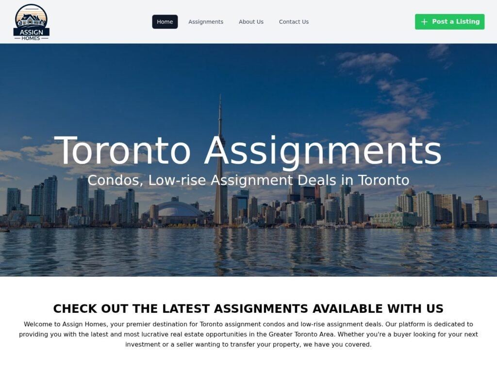 Assign Homes — Toronto Assignments