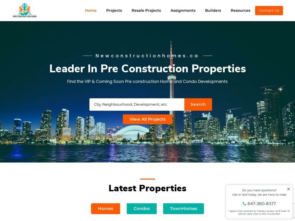 New Construction Homes — Property Portal