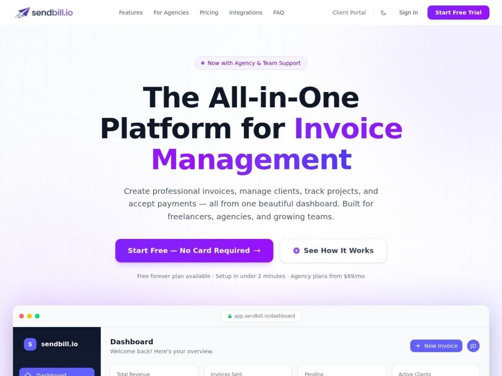 SendBill — SaaS Invoicing Platform
